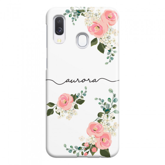 SAMSUNG - Galaxy A40 - 3D Snap Case - Pink Floral Handwritten