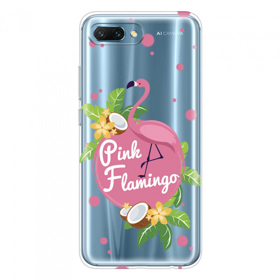 HONOR - Honor 10 - Soft Clear Case - Pink Flamingo