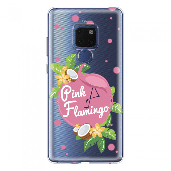 HUAWEI - Mate 20 - Soft Clear Case - Pink Flamingo