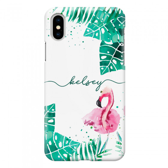 APPLE - iPhone XS - 3D Snap Case - Flamingo Watercolor