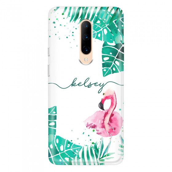 ONEPLUS - OnePlus 7 Pro - Soft Clear Case - Flamingo Watercolor