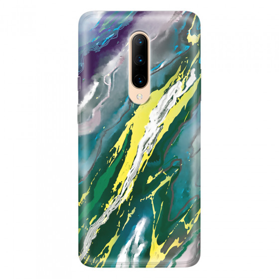ONEPLUS - OnePlus 7 Pro - Soft Clear Case - Marble Rainforest Green
