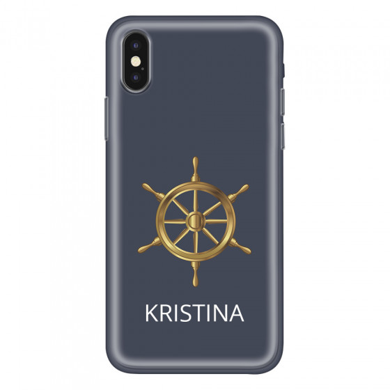 APPLE - iPhone XS - Soft Clear Case - Boat Wheel