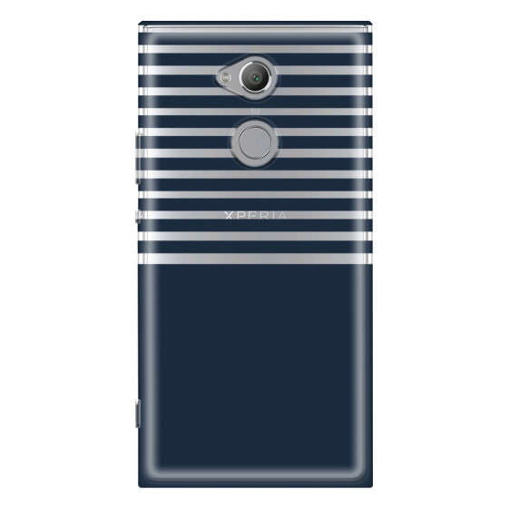 SONY - Sony XA2 Ultra - Soft Clear Case - Life in Blue Stripes
