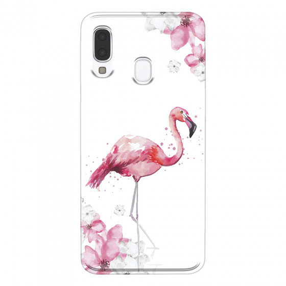 SAMSUNG - Galaxy A40 - Soft Clear Case - Pink Tropes