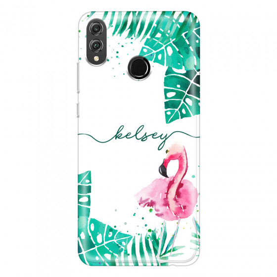 HONOR - Honor 8X - Soft Clear Case - Flamingo Watercolor