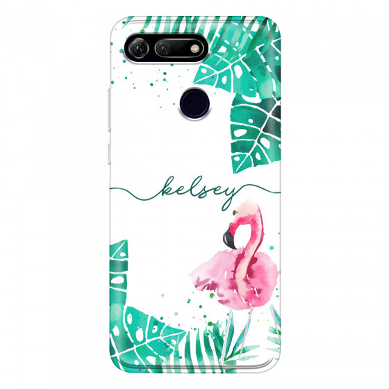 HONOR - Honor View 20 - Soft Clear Case - Flamingo Watercolor