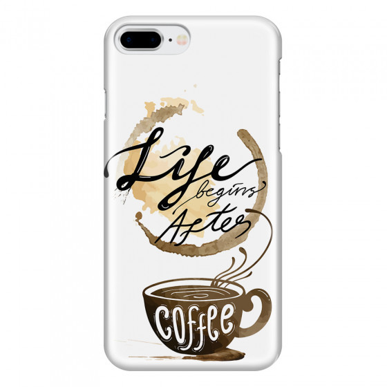 APPLE - iPhone 8 Plus - 3D Snap Case - Life begins after coffee