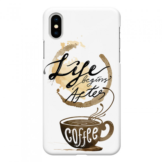 APPLE - iPhone XS - 3D Snap Case - Life begins after coffee