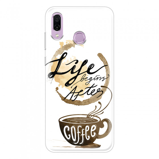 HONOR - Honor Play - Soft Clear Case - Life begins after coffee