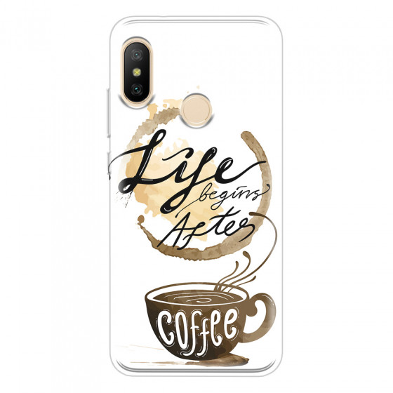 XIAOMI - Mi A2 Lite - Soft Clear Case - Life begins after coffee