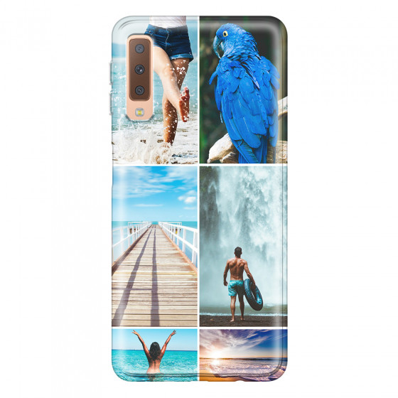 SAMSUNG - Galaxy A7 2018 - Soft Clear Case - Collage of 6
