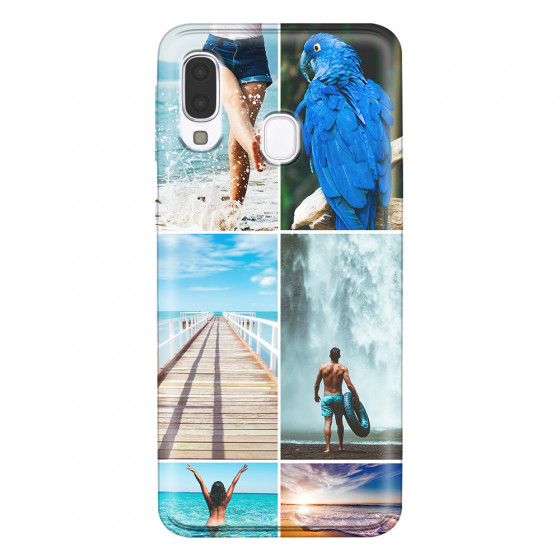 SAMSUNG - Galaxy A40 - Soft Clear Case - Collage of 6