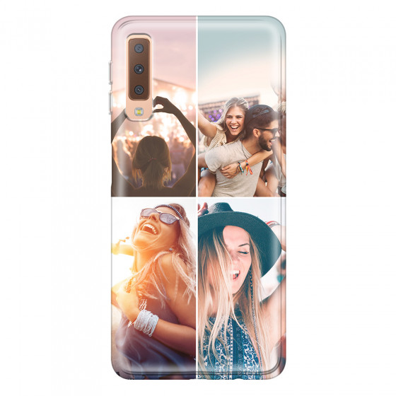 SAMSUNG - Galaxy A7 2018 - Soft Clear Case - Collage of 4
