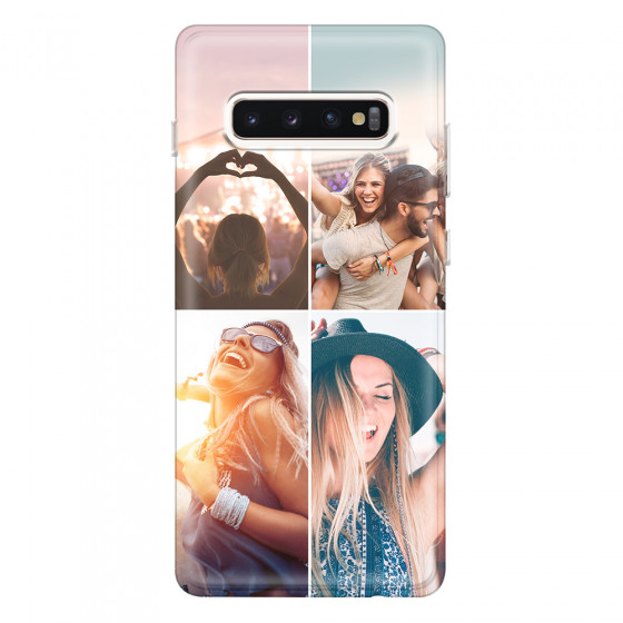 SAMSUNG - Galaxy S10 Plus - Soft Clear Case - Collage of 4