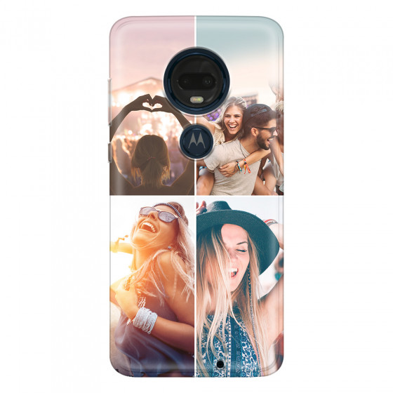 MOTOROLA by LENOVO - Moto G7 Plus - Soft Clear Case - Collage of 4