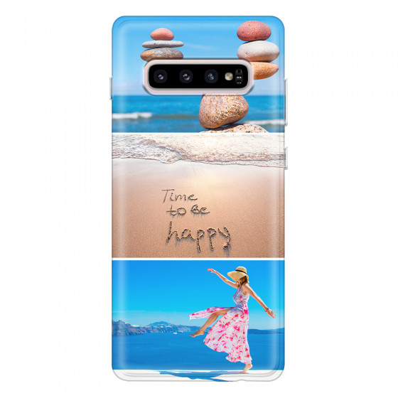 SAMSUNG - Galaxy S10 - Soft Clear Case - Collage of 3