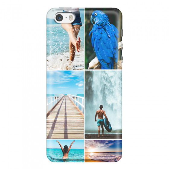 APPLE - iPhone 5S/SE - Soft Clear Case - Collage of 6