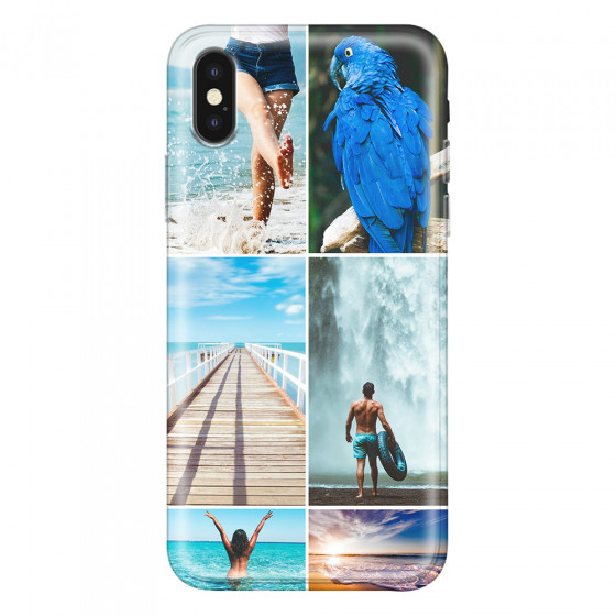 APPLE - iPhone XS - Soft Clear Case - Collage of 6
