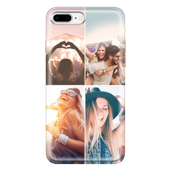 APPLE - iPhone 7 Plus - Soft Clear Case - Collage of 4