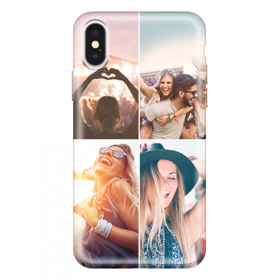APPLE - iPhone X - Soft Clear Case - Collage of 4