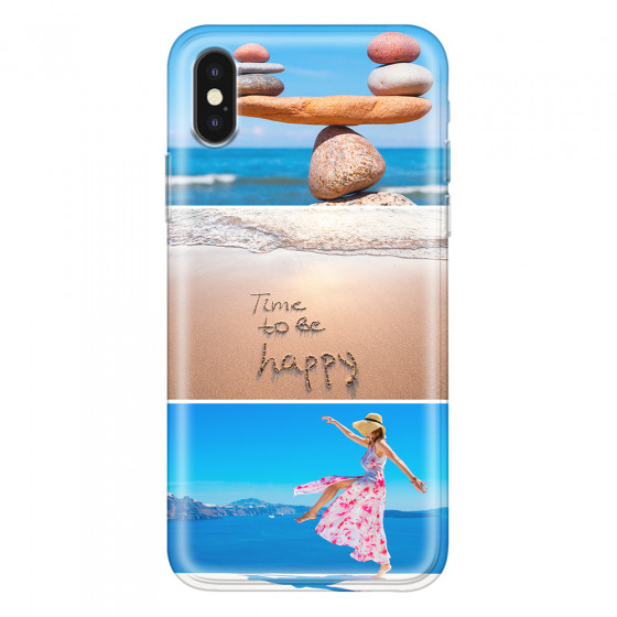 APPLE - iPhone XS - Soft Clear Case - Collage of 3