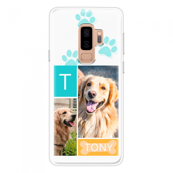 SAMSUNG - Galaxy S9 Plus 2018 - Soft Clear Case - Dog Collage