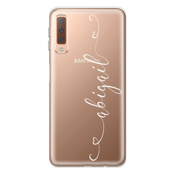 SAMSUNG - Galaxy A7 2018 - Soft Clear Case - Hearts Handwritten