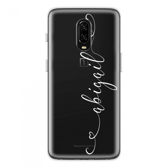 ONEPLUS - OnePlus 6T - Soft Clear Case - Hearts Handwritten