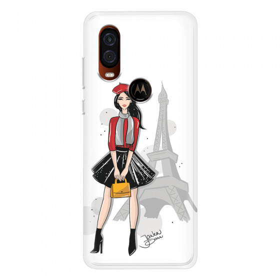 MOTOROLA by LENOVO - Moto One Vision - Soft Clear Case - Paris With Love