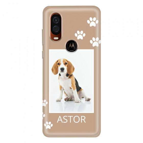 MOTOROLA by LENOVO - Moto One Vision - Soft Clear Case - Puppy