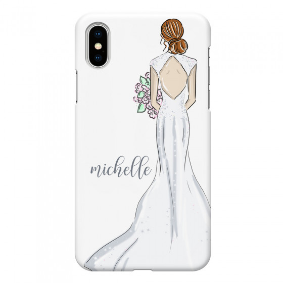 APPLE - iPhone XS - 3D Snap Case - Bride To Be Redhead Dark