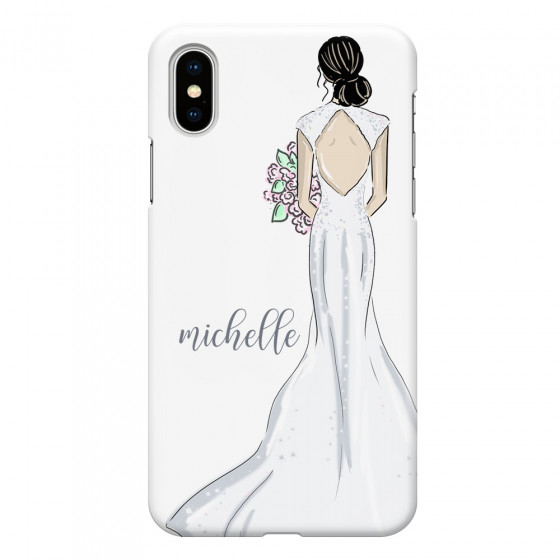 APPLE - iPhone XS - 3D Snap Case - Bride To Be Blackhair Dark