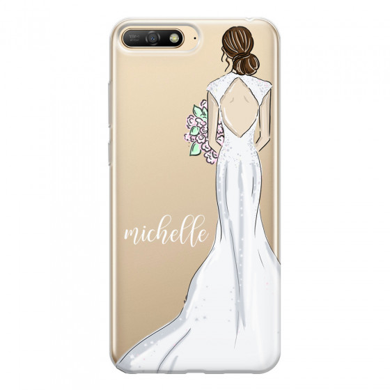 HUAWEI - Y6 2018 - Soft Clear Case - Bride To Be Brunette