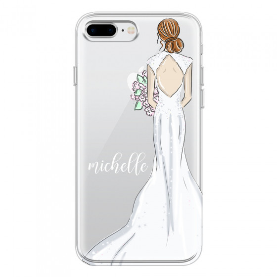 APPLE - iPhone 8 Plus - Soft Clear Case - Bride To Be Redhead