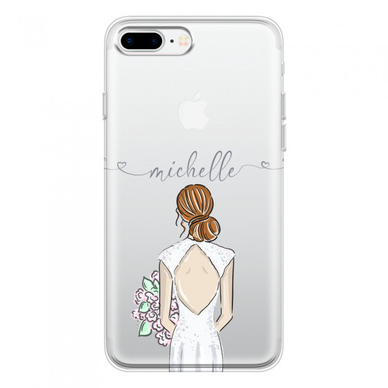 APPLE - iPhone 7 Plus - Soft Clear Case - Bride To Be Redhead II. Dark