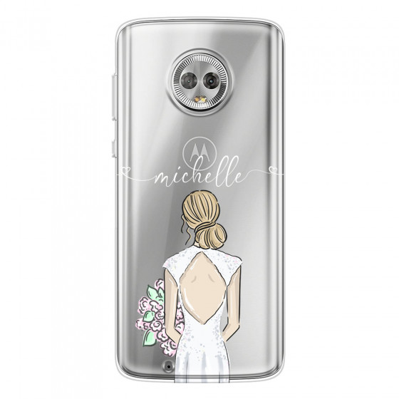 MOTOROLA by LENOVO - Moto G6 - Soft Clear Case - Bride To Be Blonde II.