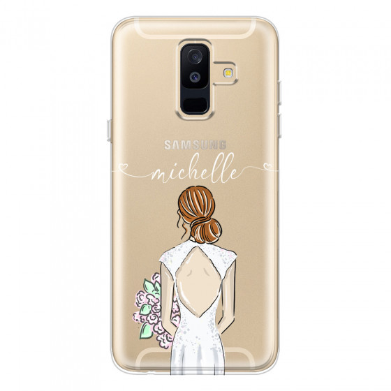 SAMSUNG - Galaxy A6 Plus 2018 - Soft Clear Case - Bride To Be Redhead II.