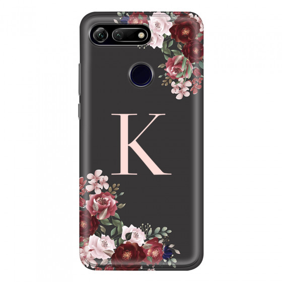HONOR - Honor View 20 - Soft Clear Case - Rose Garden Monogram