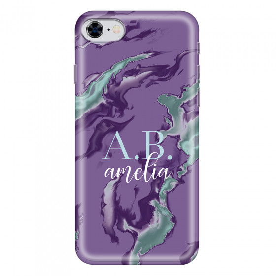 APPLE - iPhone 8 - Soft Clear Case - Streamflow Violet Ocean