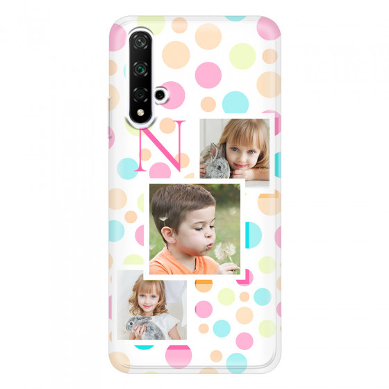 HONOR - Honor 20 - Soft Clear Case - Cute Dots Initial
