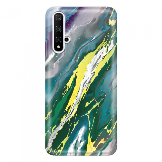 HONOR - Honor 20 - Soft Clear Case - Marble Rainforest Green