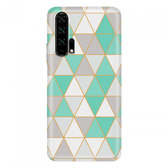HONOR - Honor 20 Pro - Soft Clear Case - Green Triangle Pattern