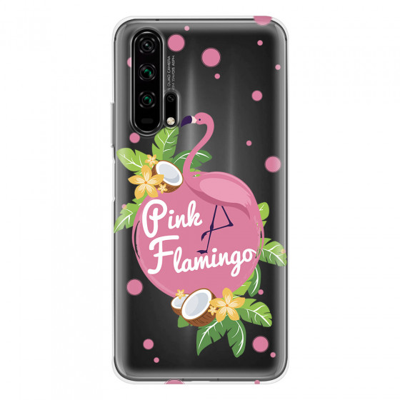 HONOR - Honor 20 Pro - Soft Clear Case - Pink Flamingo