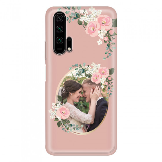 HONOR - Honor 20 Pro - Soft Clear Case - Pink Floral Mirror Photo