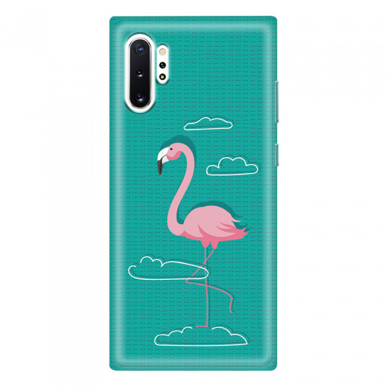 SAMSUNG - Galaxy Note 10 Plus - Soft Clear Case - Cartoon Flamingo