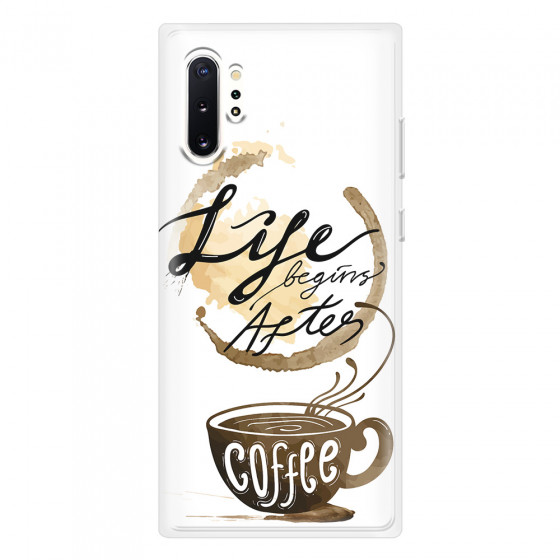 SAMSUNG - Galaxy Note 10 Plus - Soft Clear Case - Life begins after coffee