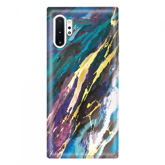 SAMSUNG - Galaxy Note 10 Plus - Soft Clear Case - Marble Bahama Blue