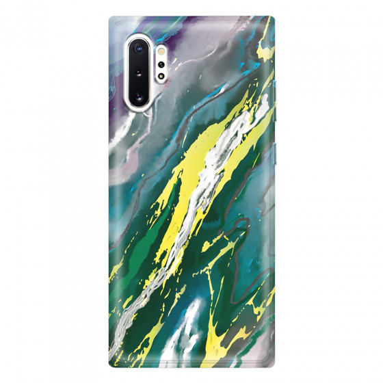 SAMSUNG - Galaxy Note 10 Plus - Soft Clear Case - Marble Rainforest Green