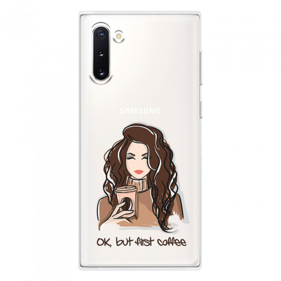 SAMSUNG - Galaxy Note 10 - Soft Clear Case - But First Coffee